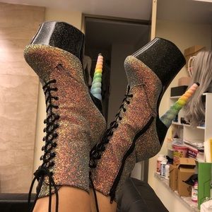 Pleaser Unicorn Bootie